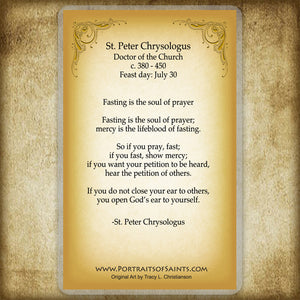 St. Peter Chrysologus Holy Card