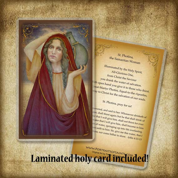 St. Photina Plaque & Holy Card Gift Set - Portraits of Saints