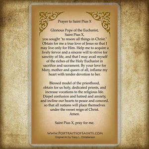 Pope St. Pius X Holy Card