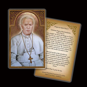 Pope St. Pius X Holy Card