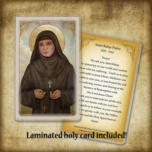 St. Rafqa Plaque & Holy Card Gift Set