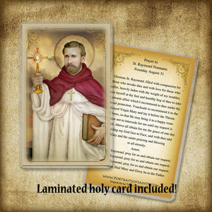 St. Raymond Nonnatus Plaque & Holy Card Gift Set