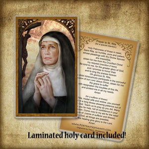 St. Rita of Cascia Plaque & Holy Card Gift Set