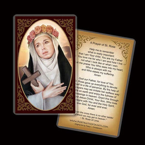 St. Rose of Lima Holy Card