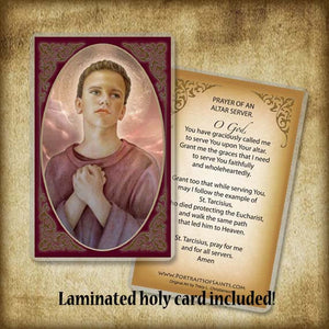 St. Tarcisius Plaque & Holy Card Gift Set