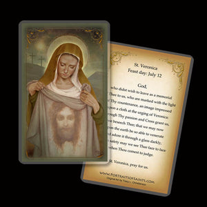 St. Veronica Holy Card