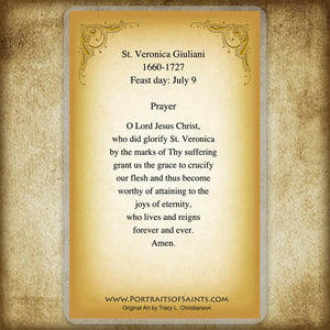 St. Veronica Giuliani Holy Card
