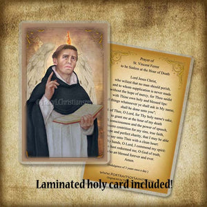 St. Vincent Ferrer Plaque & Holy Card Gift Set