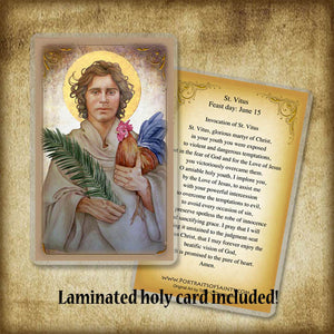 St. Vitus Pendant & Holy Card Gift Set