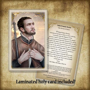 St. Francis Xavier Plaque & Holy Card Gift Set
