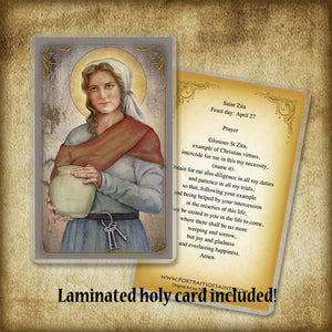 St. Zita of Lucca Plaque & Holy Card Gift Set