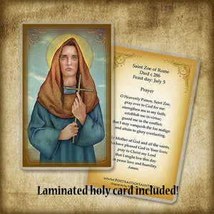St. Zoe of Rome Plaque & Holy Card Gift Set