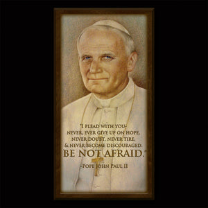 St. John Paul II Inspirational Plaque