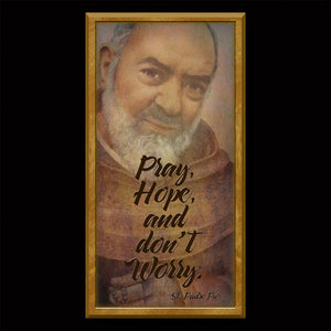 St. Padre Pio Inspirational Plaque