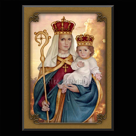 Our Lady of Good Success Plaque & Holy Card Gift Set - Portraits of Saints