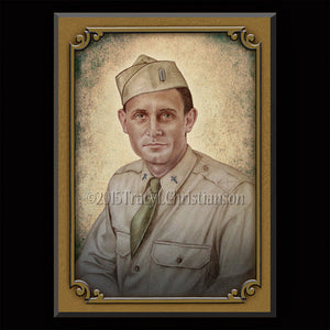 Venerable Fr. Emil Kapaun Plaque & Holy Card Gift Set