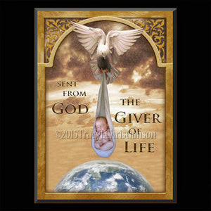 The Giver of Life Plaque & Holy Card Gift Set