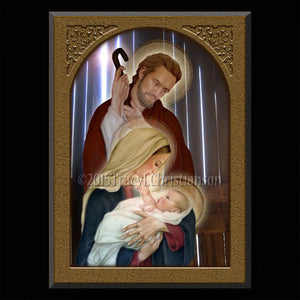 Holy Family (D) Plaque & Holy Card Gift Set