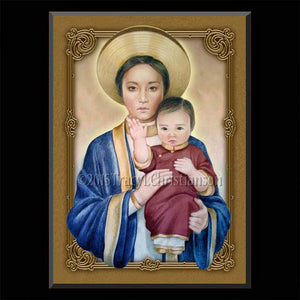 Our Lady of La Vang Plaque & Holy Card Gift Set
