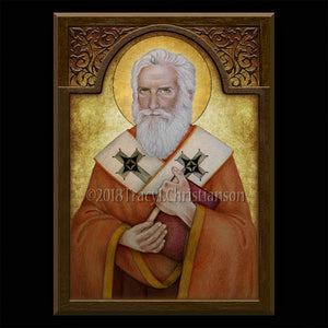 St. Alexander of Jerusalem Plaque & Holy Card Gift Set