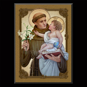 St. Anthony of Padua (B) Plaque & Holy Card Gift Set