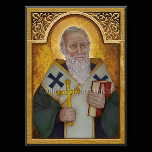 St. Athanasius Plaque & Holy Card Gift Set