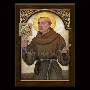 St. Bernardine of Siena Plaque & Holy Card Gift Set