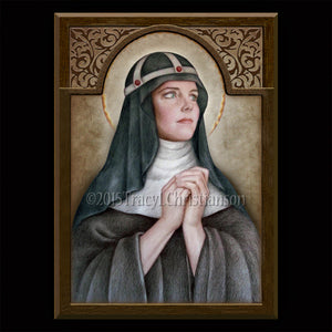 St. Bridget of Sweden Plaque & Holy Card Gift Set
