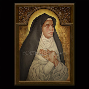 St. Catherine de Ricci Plaque & Holy Card Gift Set