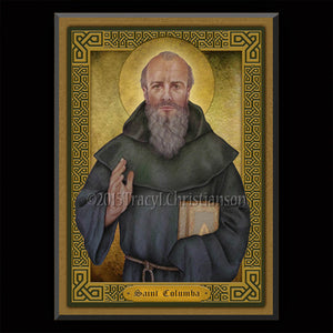 St. Columba Plaque & Holy Card Gift Set