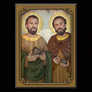 St. Cosmas and St. Damian Plaque & Holy Card Gift Set
