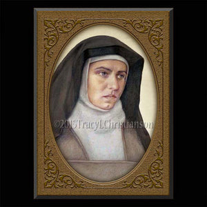 St. Edith Stein (St. Teresa Benedicta of the Cross) Plaque & Holy Card Gift Set