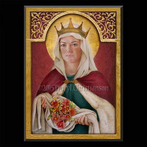 St. Elizabeth of Hungary Plaque & Holy Card Gift Set