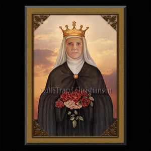 St. Elizabeth of Portugal Plaque & Holy Card Gift Set