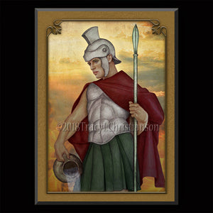 St. Florian Plaque & Holy Card Gift Set