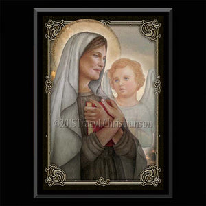 St. Frances of Rome Plaque & Holy Card Gift Set