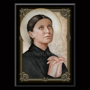 St. Gemma Galgani Plaque & Holy Card Gift Set