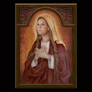 St. Genevieve Plaque & Holy Card Gift Set