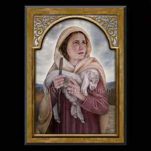 St. Germaine Cousin Plaque & Holy Card Gift Set