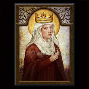 St. Hedwig of Poland Plaque & Holy Card Gift Set