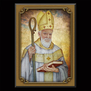 St. Isidore of Seville Plaque & Holy Card Gift Set