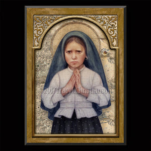 St. Jacinta Marto Plaque & Holy Card Gift Set