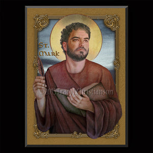 St. Mark the Evangelist Plaque & Holy Card Gift Set