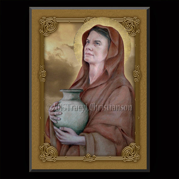 St. Martha of Bethany Plaque & Holy Card Gift Set - Portraits of Saints