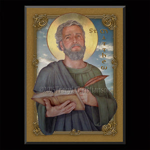 St. Matthew the Apostle Plaque & Holy Card Gift Set
