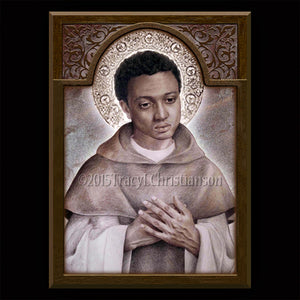 St. Martin de Porres Plaque & Holy Card Gift Set