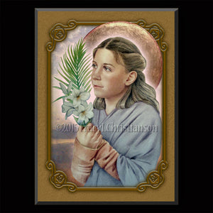 St. Maria Goretti Plaque & Holy Card Gift Set