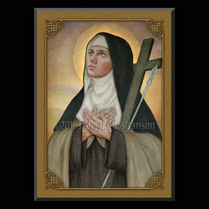 St. Mary Magdalen de Pazzi Plaque & Holy Card Gift Set