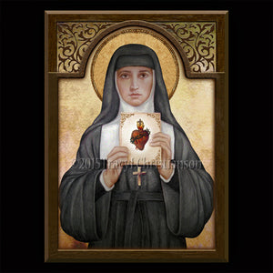 St. Margaret Mary Alacoque Plaque & Holy Card Gift set