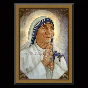 St. Mother Teresa of Calcutta (B) Plaque & Holy Card Gift Set